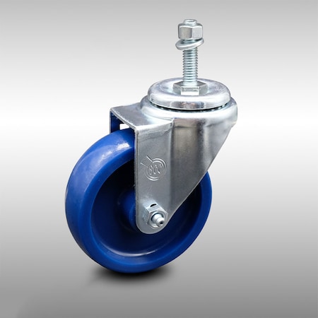 Service Caster 4 Inch SS Solid Polyurethane Wheel Swivel 3/8 Inch Threaded Stem Caster SCC SCC-SSTS20S414-SPUS-381615